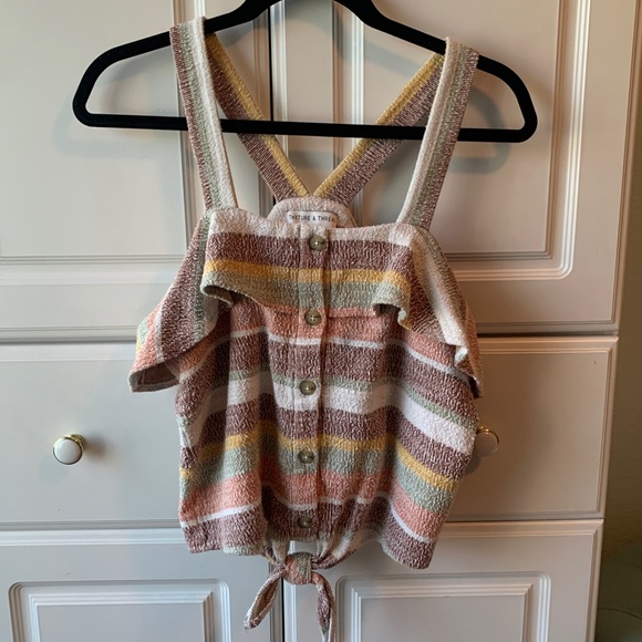 Madewell Texture & Thread Ruffle Tank Top - Picture 4 of 10